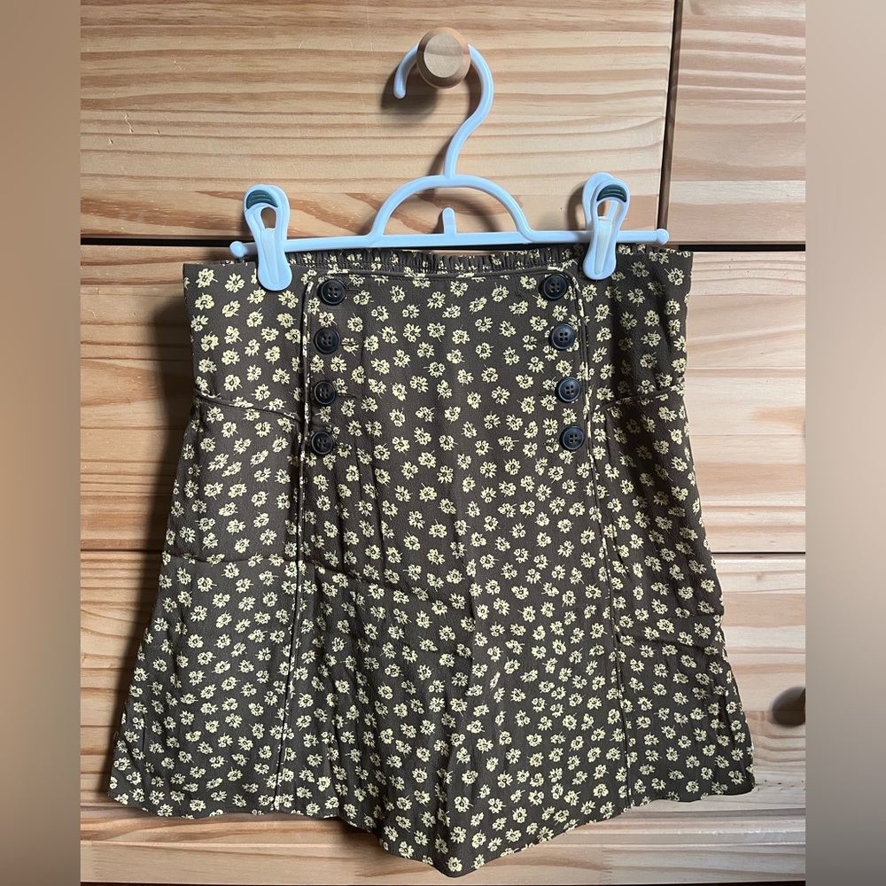 Madewell Mini Skirt with Yellow Floral Pattern (New With Tags)